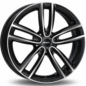 MAK Oxford Black Machined Face 7x16 5/112 ET52 B66.6
