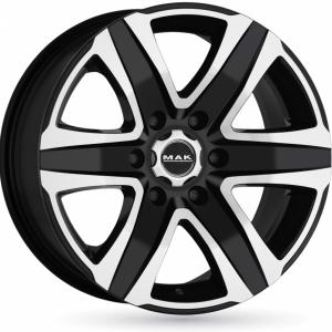 MAK Stone6 Black Machined Face 8.5x20 6/130 ET60 B84.099