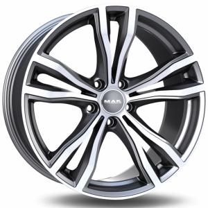 MAK X-Mode Gun Metal Machined Face 11x20 5/120 ET35 B74.1