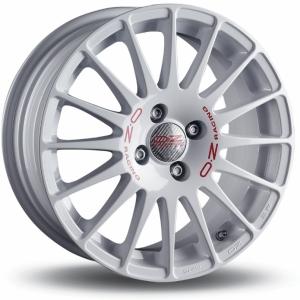 OZ Superturismo WRC White Red Lettering 7x17 4/108 ET25 B65.1