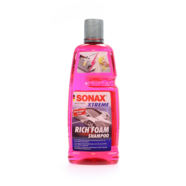 Förtvättsmedel SONAX Xtreme Rich Foam Shampoo Berry - Skummande / Vaxsäkert, 1000 ml
