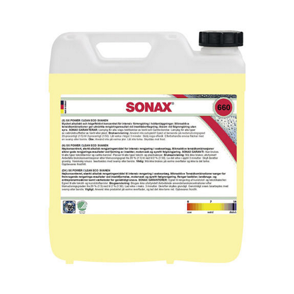 Förtvättsmedel SONAX SX Power Clean - Vaxlösande, 10 000 ml