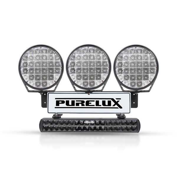 Extraljuspaket PURELUX WRC 1, 741W / 58 000 lm, Paket med svarta 9110-extraljus