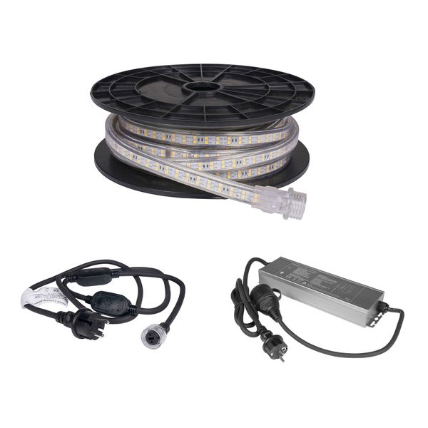 LED-list / Arbetsbelysning AGGE 230V - 1500 lm/m, 10 m, LED-list med nätsladd (3000K) + Powerbank