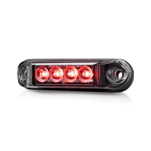 Positionsljus PURELUX Spectre 4X Dark - 12/24V / 1W / 78 mm, Röd