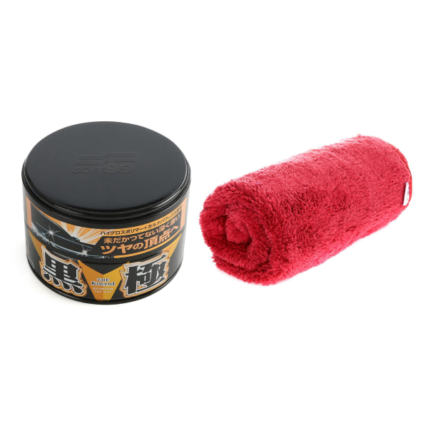 Bilvax SOFT99 Extreme Gloss Wax The Kiwami Black, 200 g, Vax + Applikator + Polerduk