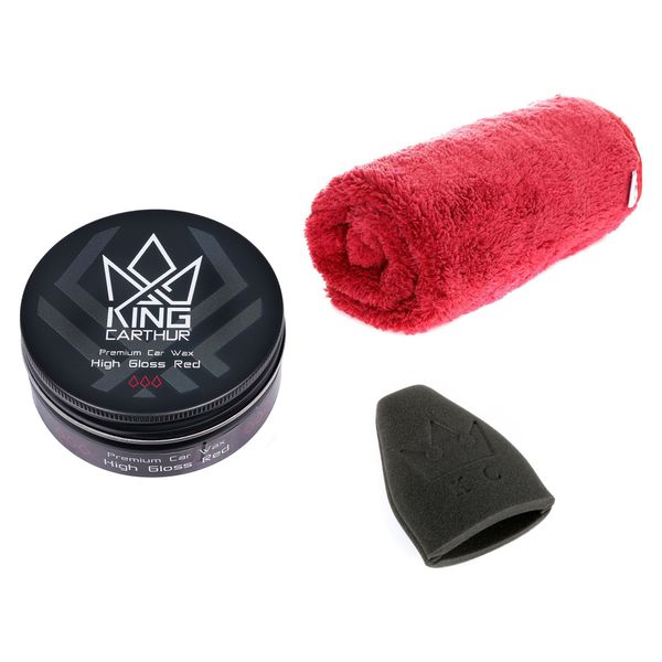 Bilvax KING CARTHUR High Gloss Red #26, 180 g, Vax + Applikator + Polerduk
