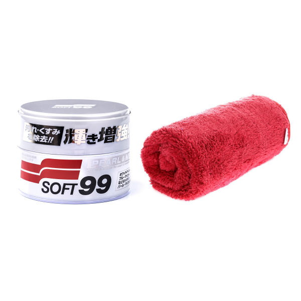 Bilvax SOFT99 Pearl & Metallic Soft Wax, 320 g, Vax + poleringsduk
