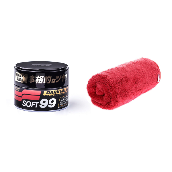 Bilvax SOFT99 Dark & Black Wax, 300 g, Vax + poleringsduk