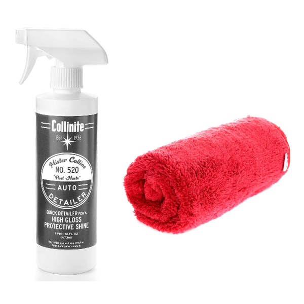 Rengörande snabbvax COLLINITE 520 Mister Collins Post Haste Detailer, 473 ml, Snabbvax + poleringsduk