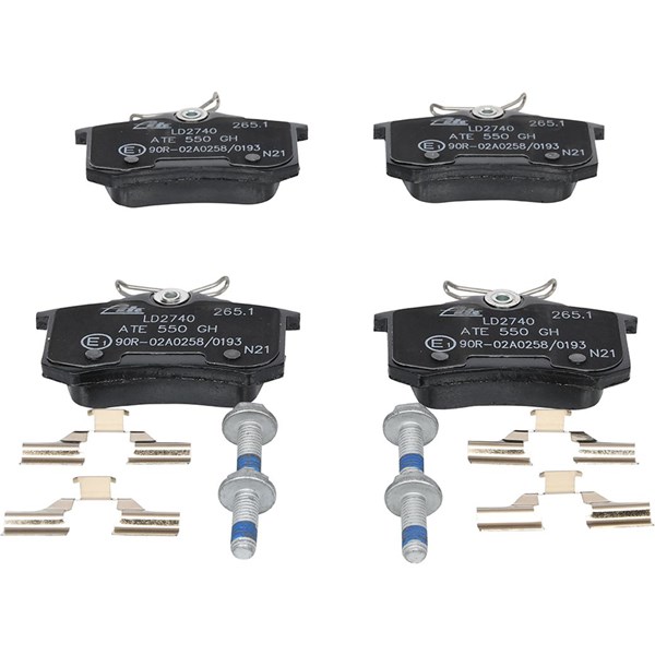 ATE Bromsbeläggsats, Bakaxel Ate ceramic - P294308 - citroën, ds, peugeot, renault - OE 16 070 832 80, 16 085 203 80, 16 231 805 80