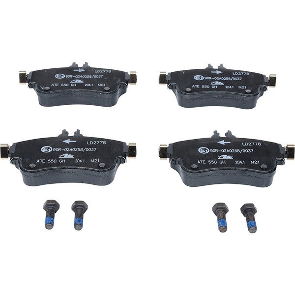 ATE Bromsbeläggsats, Framaxel Ate ceramic - P577512 - mercedes-benz - OE 000 420 29 02, 006 420 48 20, 008 420 04 20
