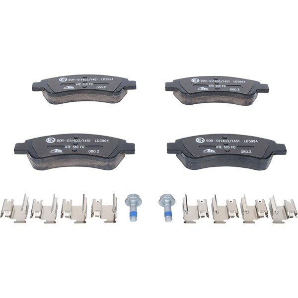 ATE Bromsbeläggsats Ventilerad, Framaxel Ate ceramic - P294364 - citroën, ds, opel, peugeot - OE 16 104 896 80, 16 111 406 80, 16 112 939 80