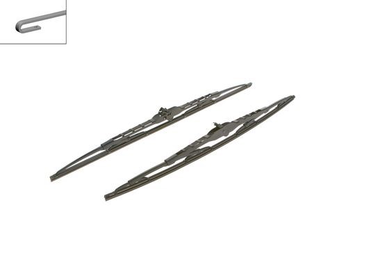 BOSCH Torkarblad, Fram, Förarsida, Passagerarsida Twin - P321162 - audi, porsche - OE 996 628 901 00, 996 628 901 01