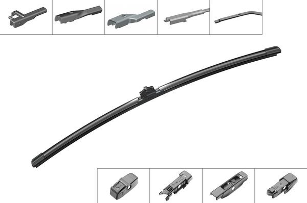 BOSCH Torkarblad, Fram, Bak, Förarsida, Sidoinstallati - P801666 - audi, bentley, bmw, cadillac, ford, land rover, lexus, mazda, mercedes-benz, porsch