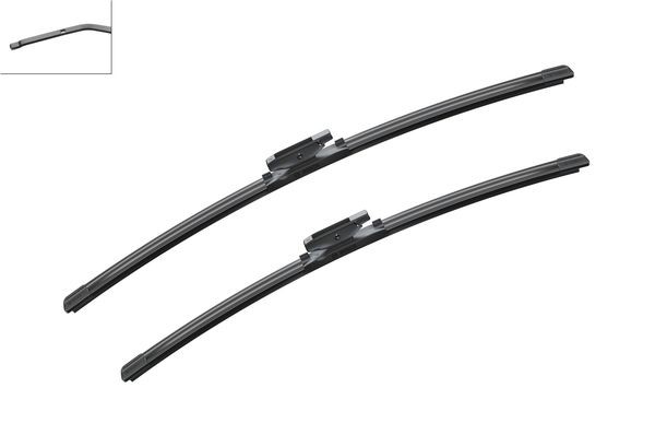 BOSCH Torkarblad, Fram, Förarsida, Passagerarsida - P321289 - mercedes-benz, renault, saab - OE 77 01 068 753, 77 01 068 755