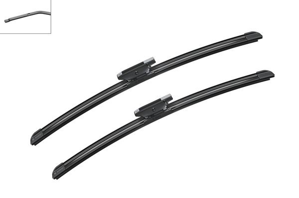 BOSCH Flatblade-torkarblad, Fram, Förarsida, Passagera - P580230 - mini mini, cabriolet, clubman, clubvan - OE 61 61 0 039 343