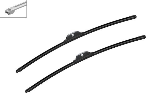 BOSCH Torkarblad, Fram, Förarsida, Passagerarsida - P321413 - audi, mercedes-benz, seat
