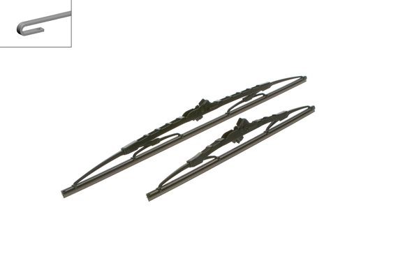 BOSCH Torkarblad, Förarsida, Passagerarsida Twin - P321429 - daewoo, honda, toyota, vw