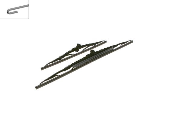 BOSCH Torkarblad, Fram, Förarsida, Passagerarsida Twin - P321434 - chevrolet, dodge, honda, hyundai, kia, lada, lancia, mazda, mitsubishi, nissan, ope