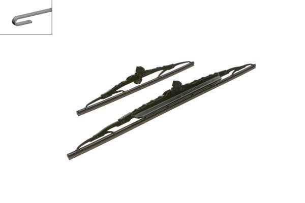 BOSCH Torkarblad, Fram, Förarsida, Passagerarsida Twin - P580247 - chevrolet spark, mazda 2, 2 sedan, nissan juke, juke van, note, note van