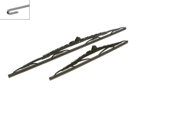 BOSCH Torkarblad, Förarsida, Passagerarsida Twin - P580249 - chevrolet, dodge, hyundai, infiniti, kia, mazda, mitsubishi, nissan, opel, renault, subar