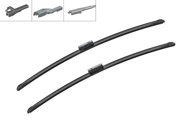 BOSCH Flatblade-torkarblad, Fram, Förarsida, Sidoinsta - P580283 - citroën, ford, ford usa, peugeot, seat, vw - OE 1814112