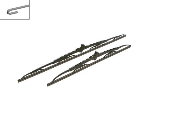 BOSCH Torkarblad, Förarsida, Passagerarsida Twin - P321498 - chrysler, citroën, dodge, fiat, ford usa, honda, hyundai, lancia, land rover, lexus, peug