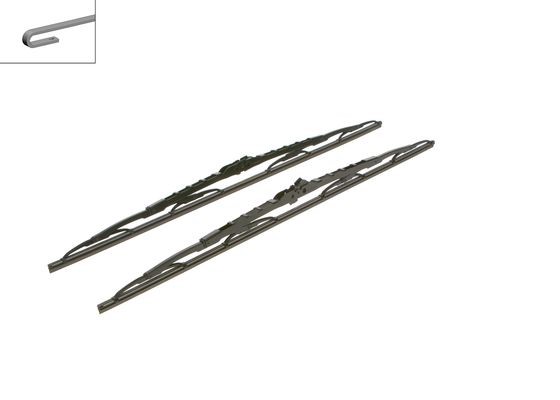 BOSCH Torkarblad, Förarsida, Passagerarsida Twin - P321502 - iveco, kia, mazda, mercedes-benz, nissan, opel, renault, renault trucks, vauxhall - OE 12