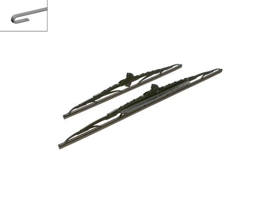 BOSCH Torkarblad, Fram, Förarsida, Passagerarsida Twin - P321504 - citroën, dacia, dodge, ford, hyundai, kia, lada, lexus, mazda, mitsubishi, nissan,