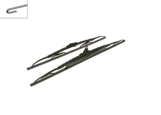 BOSCH Torkarblad, Fram, Förarsida, Passagerarsida Twin - P321506 - citroën, mercedes-benz, renault