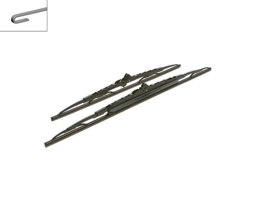 BOSCH Torkarblad, Fram, Förarsida, Passagerarsida Twin - P321507 - bmw, chevrolet, chrysler, citroën, daewoo, fiat, ford usa, honda, hyundai, kia, lan
