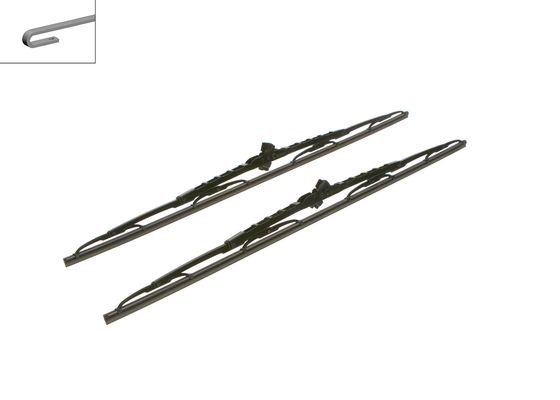 BOSCH Torkarblad, Förarsida, Passagerarsida Twin - P321511 - chrysler, citroën, dodge, fiat, lancia, nissan, opel, peugeot, renault, vauxhall - OE 931