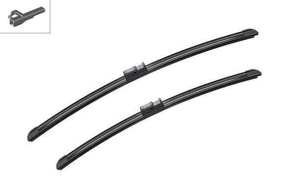BOSCH Flatblade-torkarblad, Fram, Förarsida, Sidoinsta - P321569 - mazda, vw - OE 1J0 998 002, 6Q1 955 425, 6Q1 955 425 A