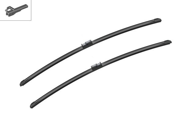 BOSCH Flatblade-torkarblad, Fram, Förarsida, Sidoinsta - P321586 - ford, seat, vw - OE 1227077, 1227086, 1373656