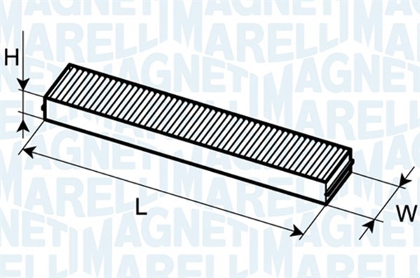 MAGNETI MARELLI Kupefilter - P627264 - citroën, fiat, peugeot - OE 1312764080, 1312766080, 6447J0
