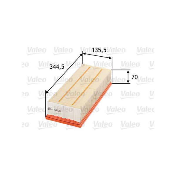 VALEO Luftfilter - P572214 - audi, seat, skoda, vw - OE 1K0129620D, 1K0129620F, 3C0129620A