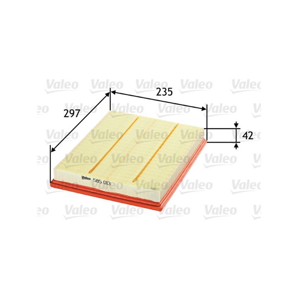 VALEO Luftfilter - P642865 - opel, vauxhall - OE 5834282, 5835126, 835622