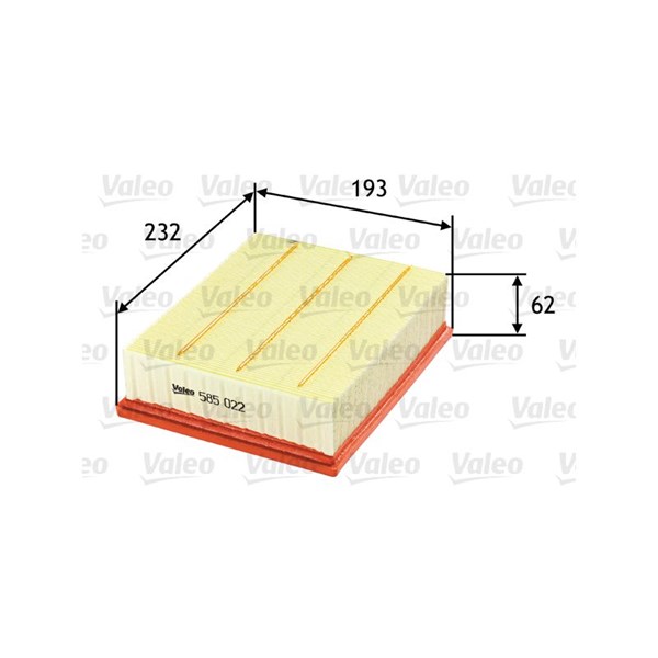 VALEO Luftfilter - P642873 - hyundai, renault - OE 281133K010, 28113-3K010, 7700111834