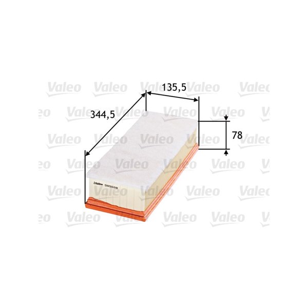 VALEO Luftfilter - P572220 - audi, seat, skoda, vw - OE 1K0129620E, 1K0129620L, 5C0129620B