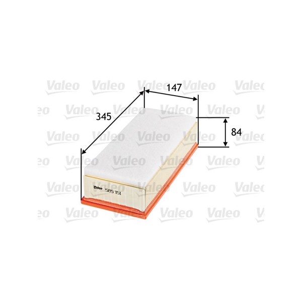 VALEO Luftfilter - P642965 - citroën, fiat, lancia, mitsubishi, peugeot, toyota - OE 1400474780, 1444QW, 1444-QW