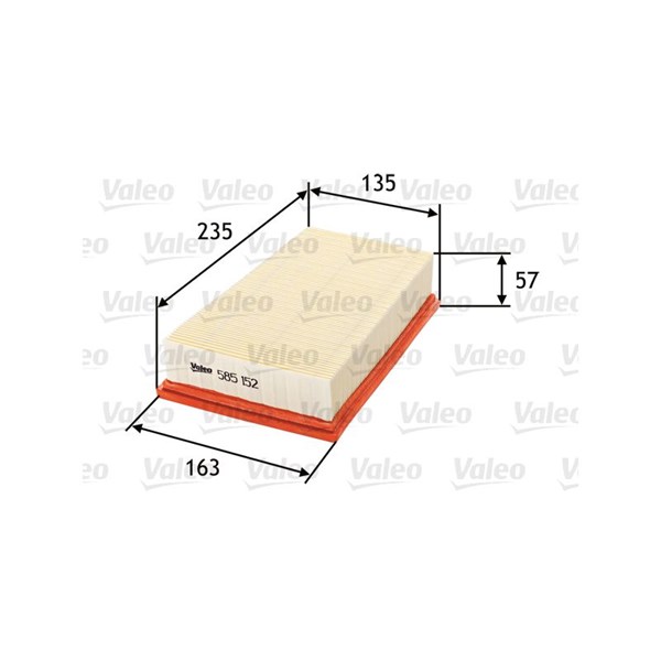 VALEO Luftfilter - P572230 - nissan qashqai i, x-trail ii, renault koleos i - OE 165466131R, 16546-6131R, 16546JD20A