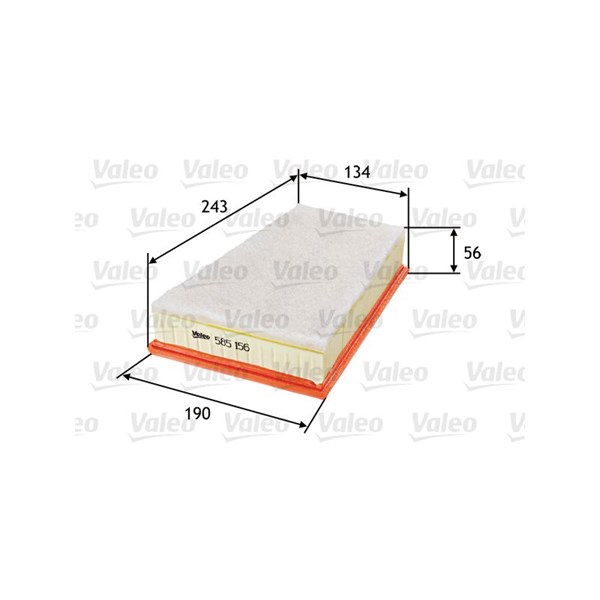 VALEO Luftfilter - P642967 - mercedes-benz, nissan, renault - OE 1654600Q4D, 16546-00Q4D, 165462862R