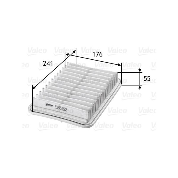VALEO Luftfilter - P572231 - toyota - OE 178010D060, 17801-0D060, 178010D090