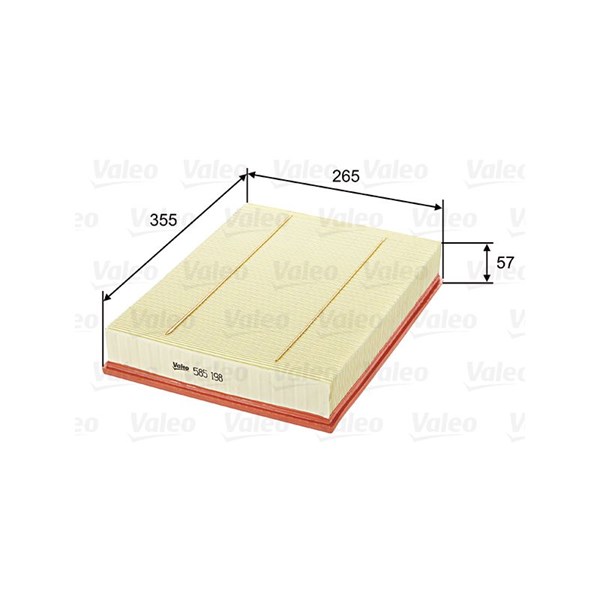 VALEO Luftfilter - P572235 - mercedes-benz, vw - OE 0000902651, 0000903751, 2E0129620B