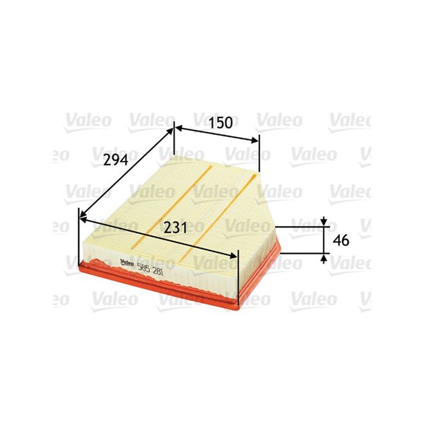 VALEO Luftfilter - P572238 - bmw - OE 13 71 7 521 033, 13 71 7 521 038, 13717521033