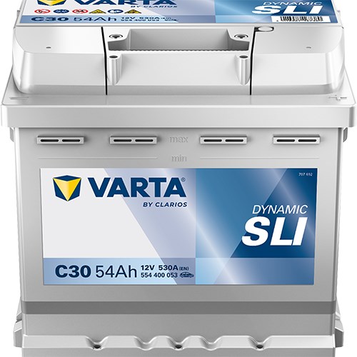 Startbatteri Varta Dynamic Sli C30 12v 54ah 530a, Baga - P654390 - abarth, alfa romeo, audi, austin, bmw, chrysler, citroën, dacia, daf, dfsk, dodge,