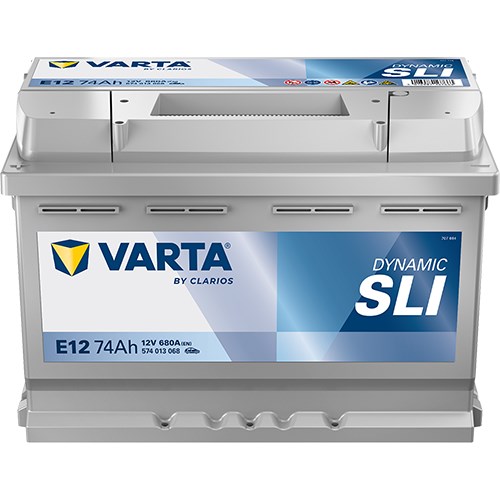 Startbatteri Varta Dynamic Sli E12 12v 74ah 680a - P654402 - cadillac, chevrolet, chrysler, dodge, ferrari, fiat, ford, ford usa, hyundai, jeep, kia,