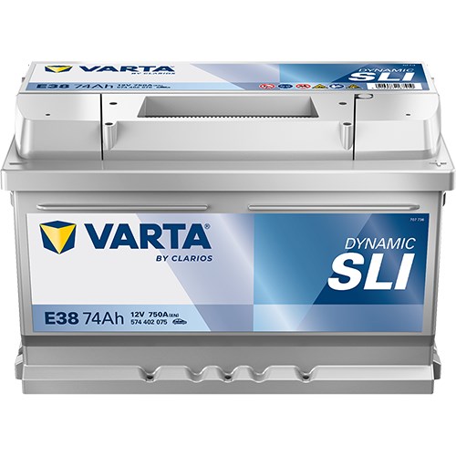 Startbatteri Varta Dynamic Sli E38 12v 74ah 750a - P654403 - alfa romeo, audi, austin, bentley, bmw, cadillac, chevrolet, ferrari, fiat, ford, ford us