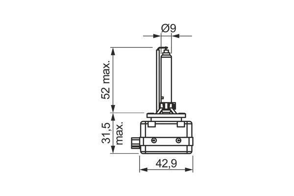 BOSCH Xenonlampa BOSCH D3s PK32d-5 12V - P691260 - audi, hyundai, skoda, vw